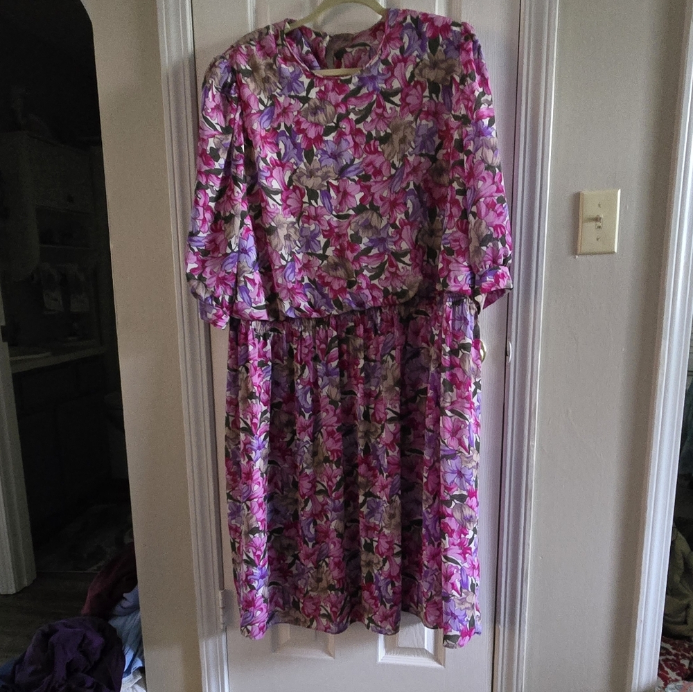 Beautiful Spring Dress 3X Blouson Waist Dress. Just In  Time For Easter@